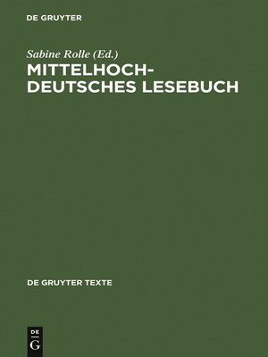 cover image of Mittelhochdeutsches Lesebuch
